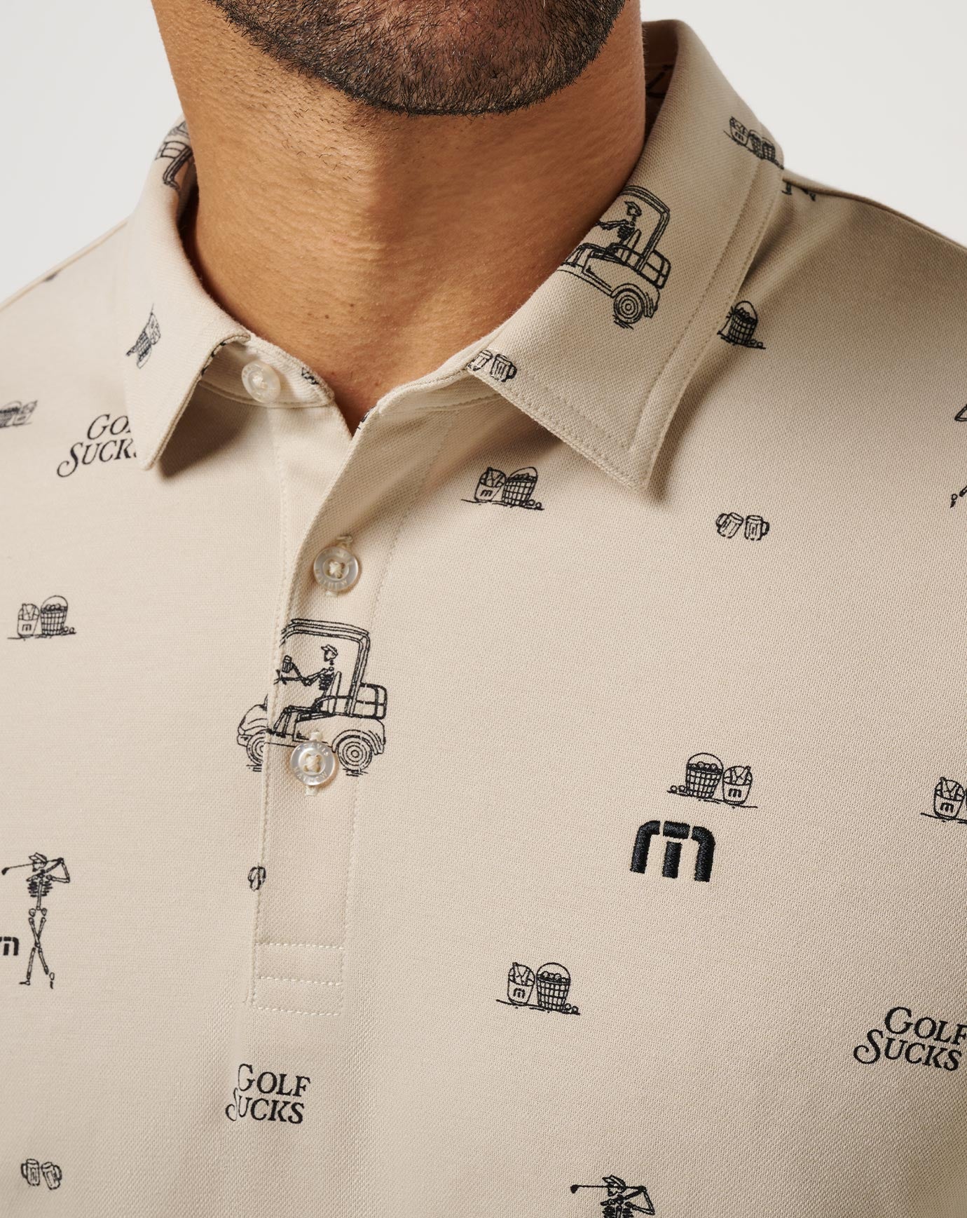 Travis Mathew Sale Golf Sucks Polo Men|Golf