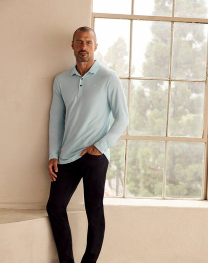Travis Mathew Discount Featherweight Long Sleeve Polo Men