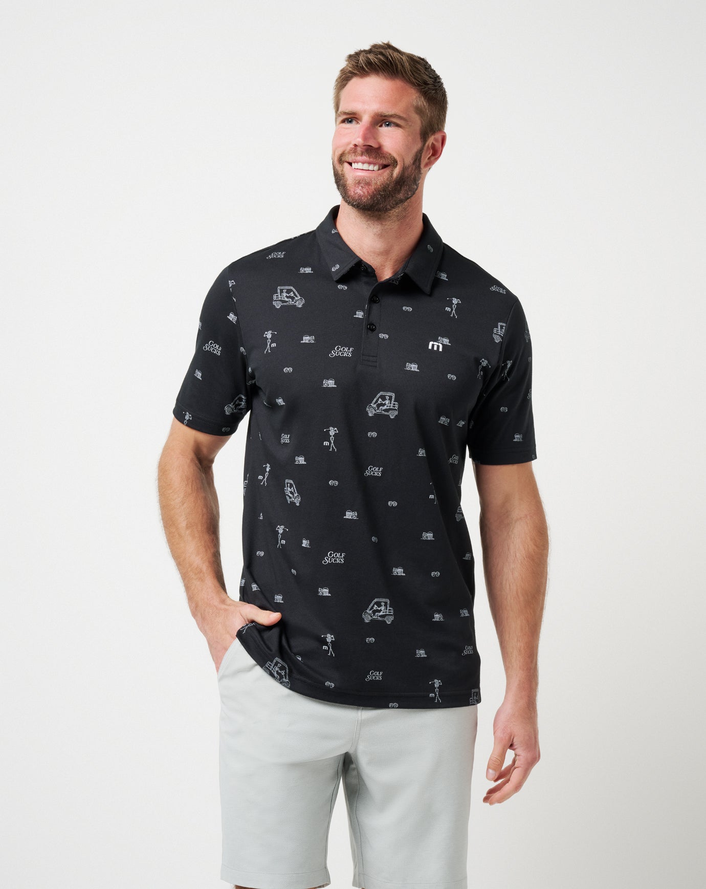 Travis Mathew Sale Golf Sucks Polo Men|Golf