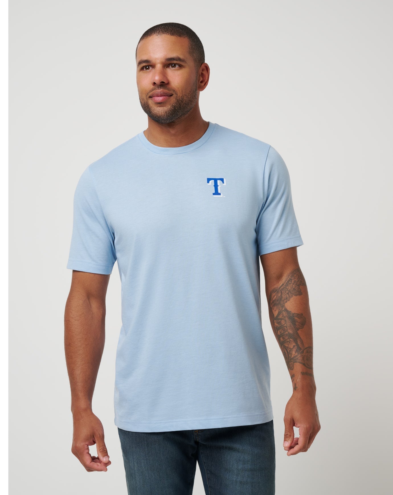Travis Mathew Online Texas Rangers Friendly Rivalry Tee Men|New