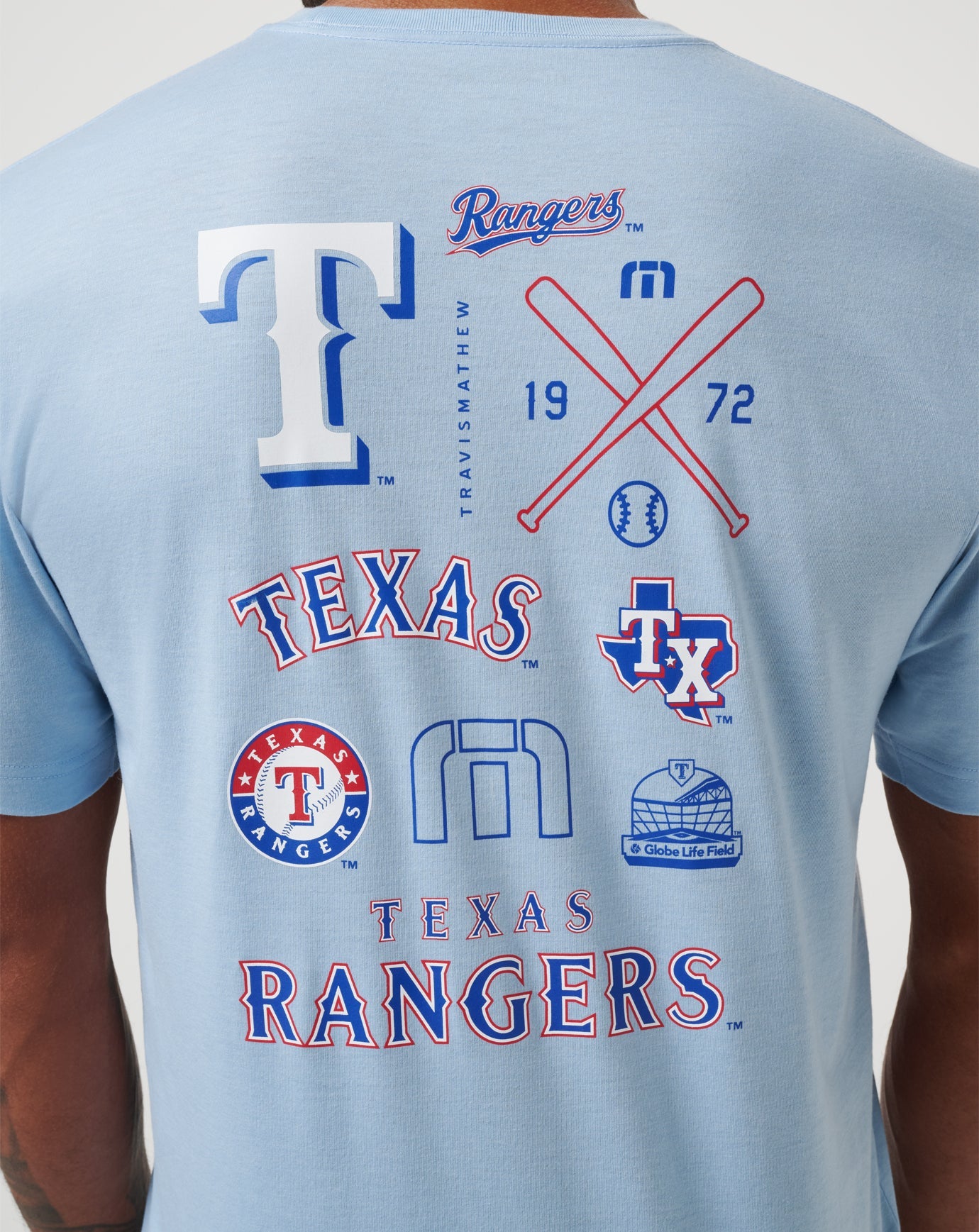 Travis Mathew Online Texas Rangers Friendly Rivalry Tee Men|New
