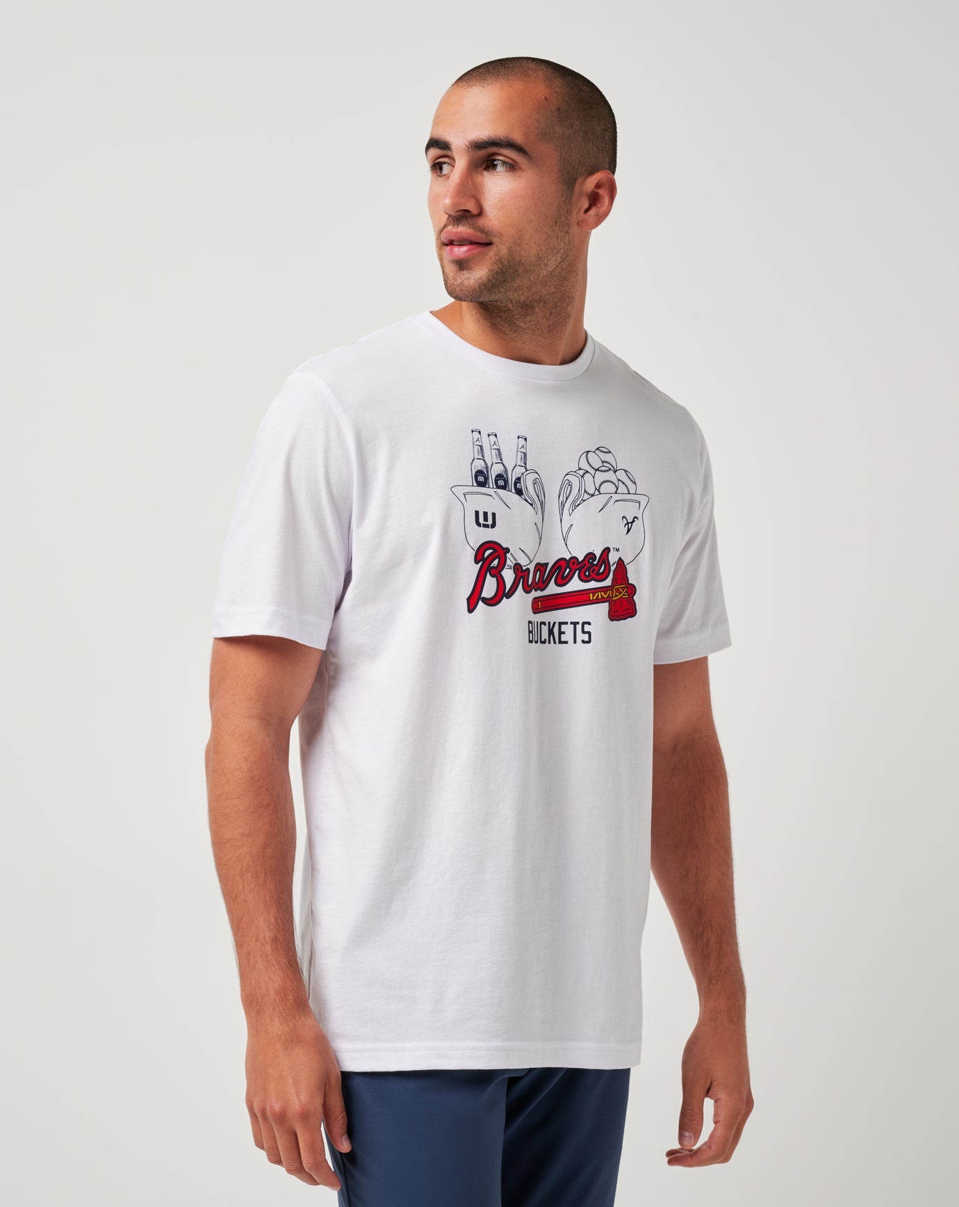 Travis Mathew Online Atlanta Braves Strike One Tee Men|New
