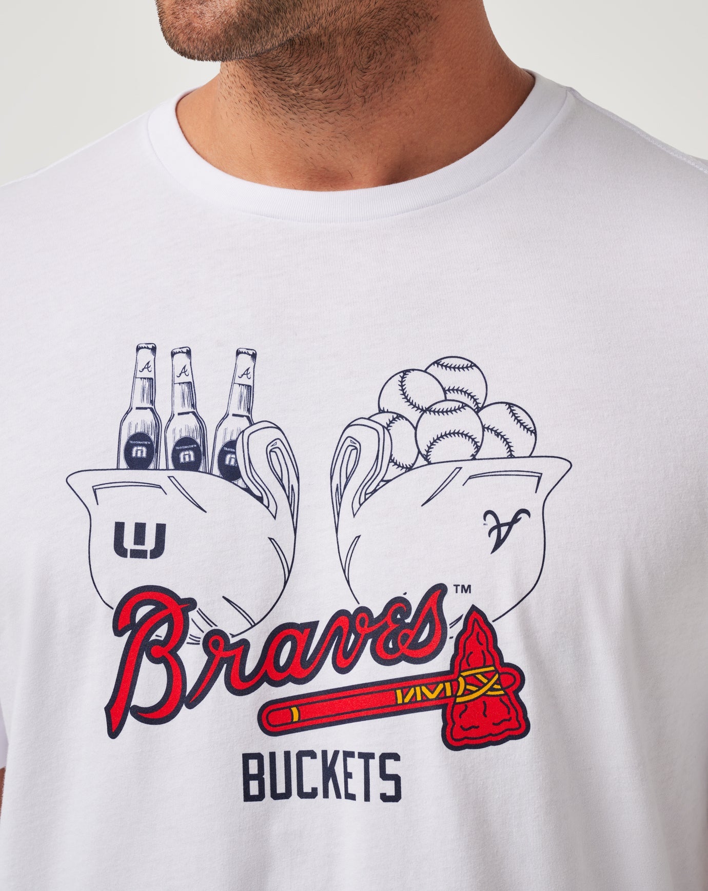 Travis Mathew Online Atlanta Braves Strike One Tee Men|New