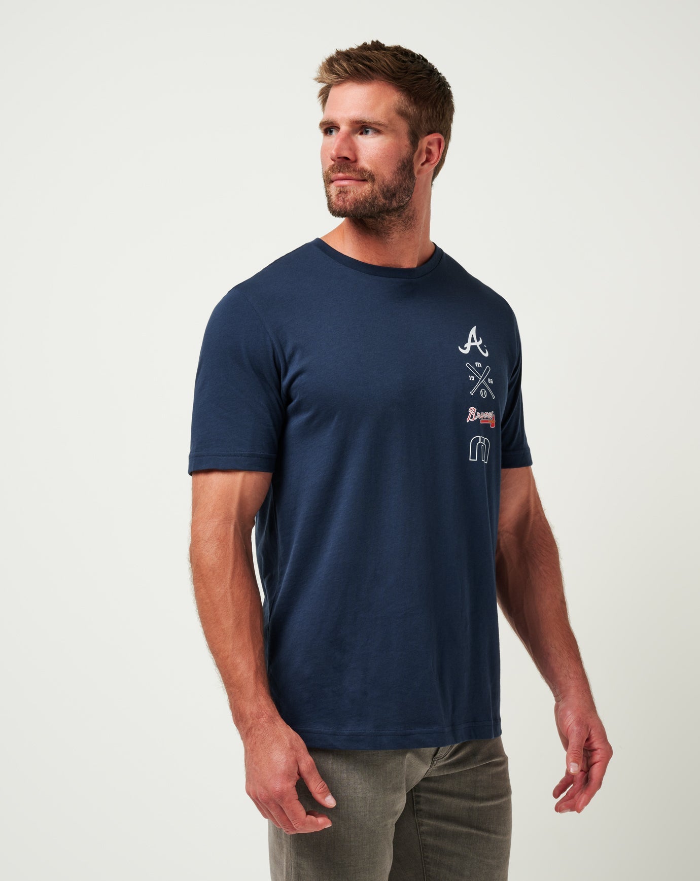 Travis Mathew Outlets Atlanta Braves Sunset Slam Tee Men|New