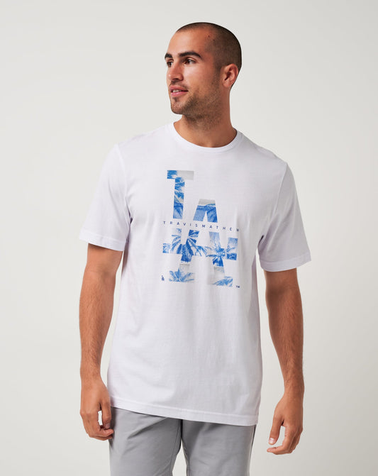 Travis Mathew Outlets Los Angeles Dodgers Bleacher Breeze Tee Men|Game Day|New
