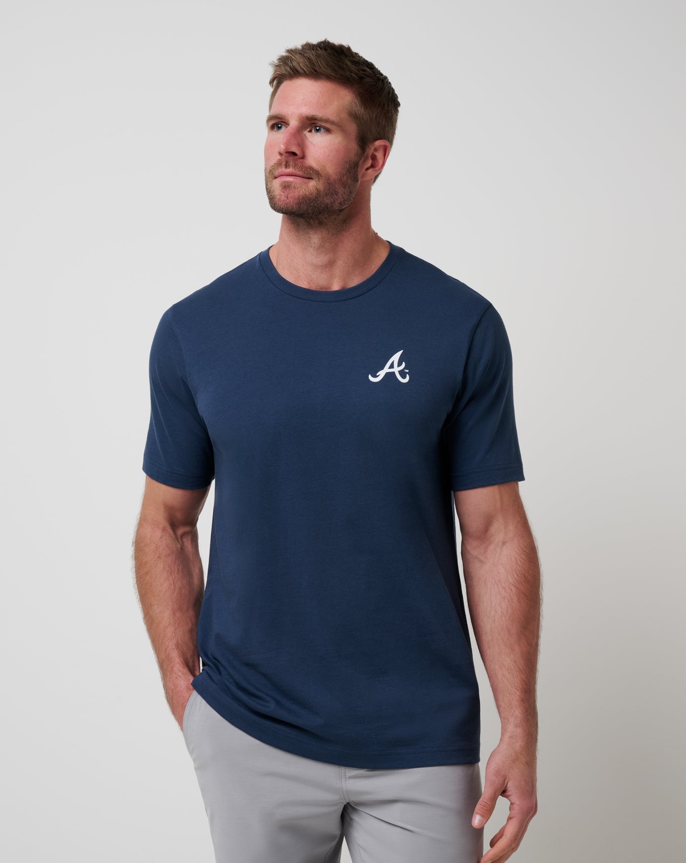 Travis Mathew For Sale Atlanta Braves Friendly Rivalry Tee Men|New