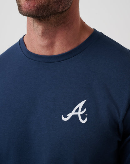 Travis Mathew For Sale Atlanta Braves Friendly Rivalry Tee Men|New