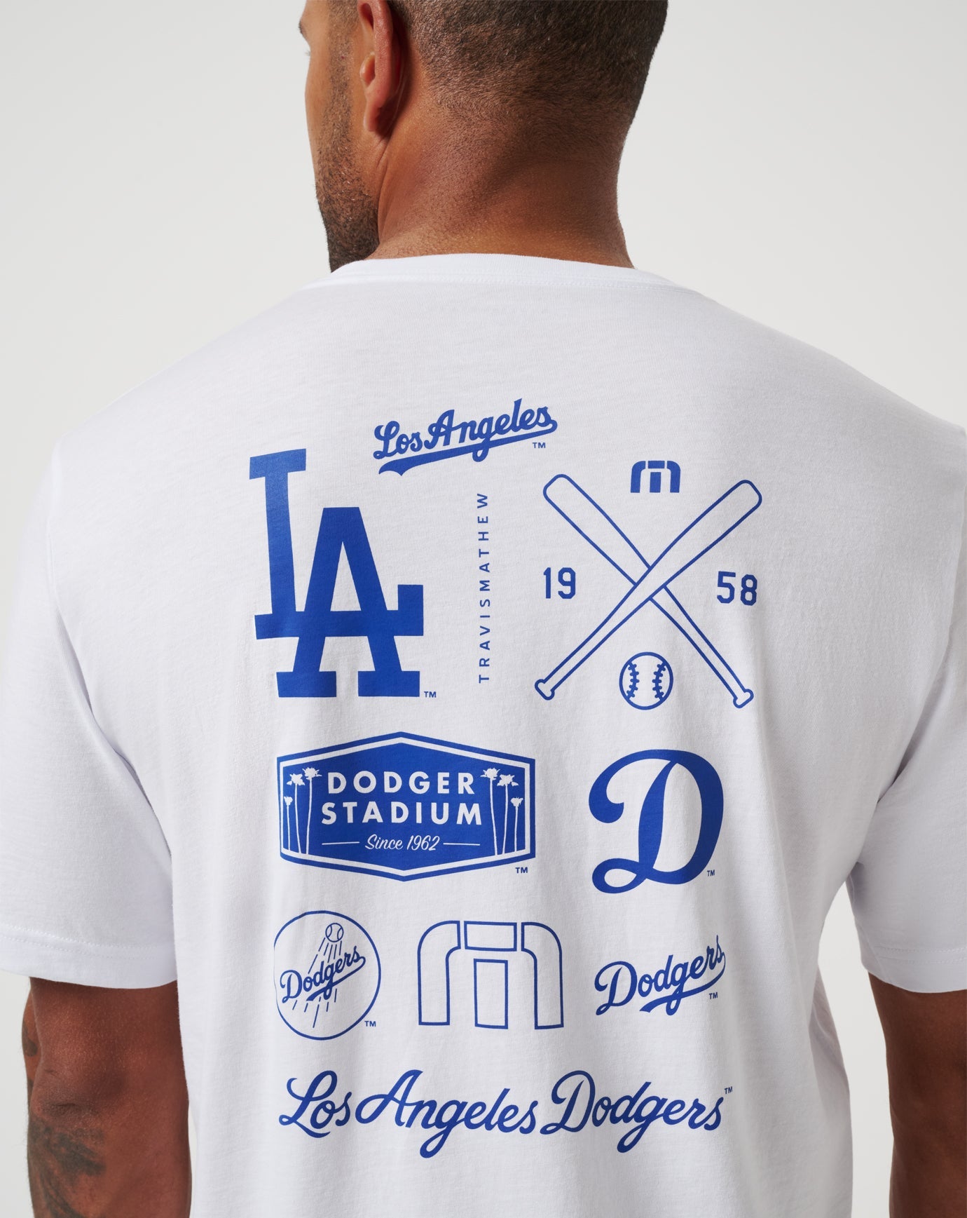 Travis Mathew Sale Los Angeles Dodgers Friendly Rivalry Tee Men|Game Day|New