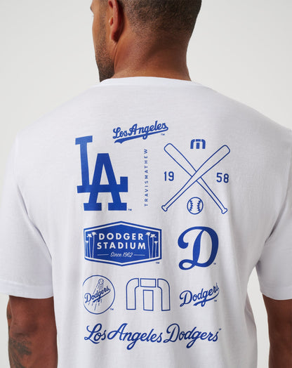 Travis Mathew Sale Los Angeles Dodgers Friendly Rivalry Tee Men|Game Day|New