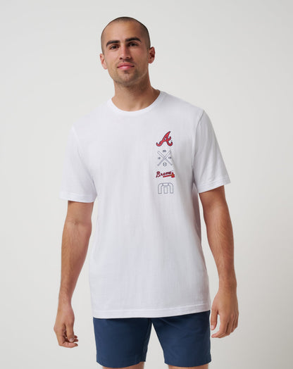 Travis Mathew Sale Atlanta Braves Sunset Slam 2.0 Tee Men|New