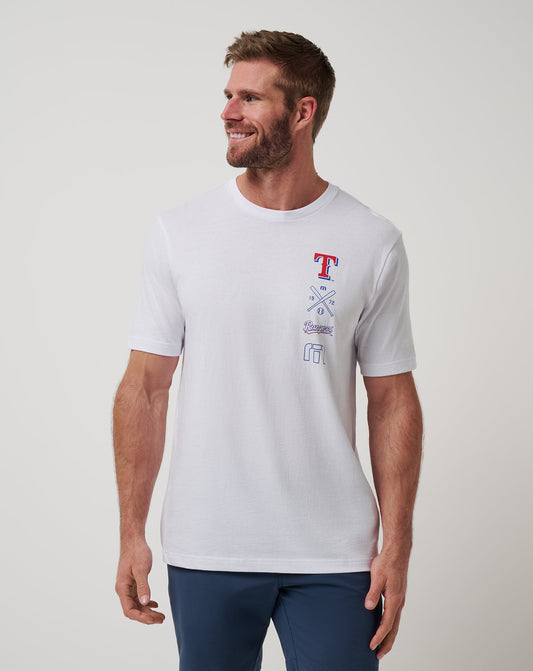 Travis Mathew For Sale Texas Rangers Sunset Slam 2.0 Tee Men|New