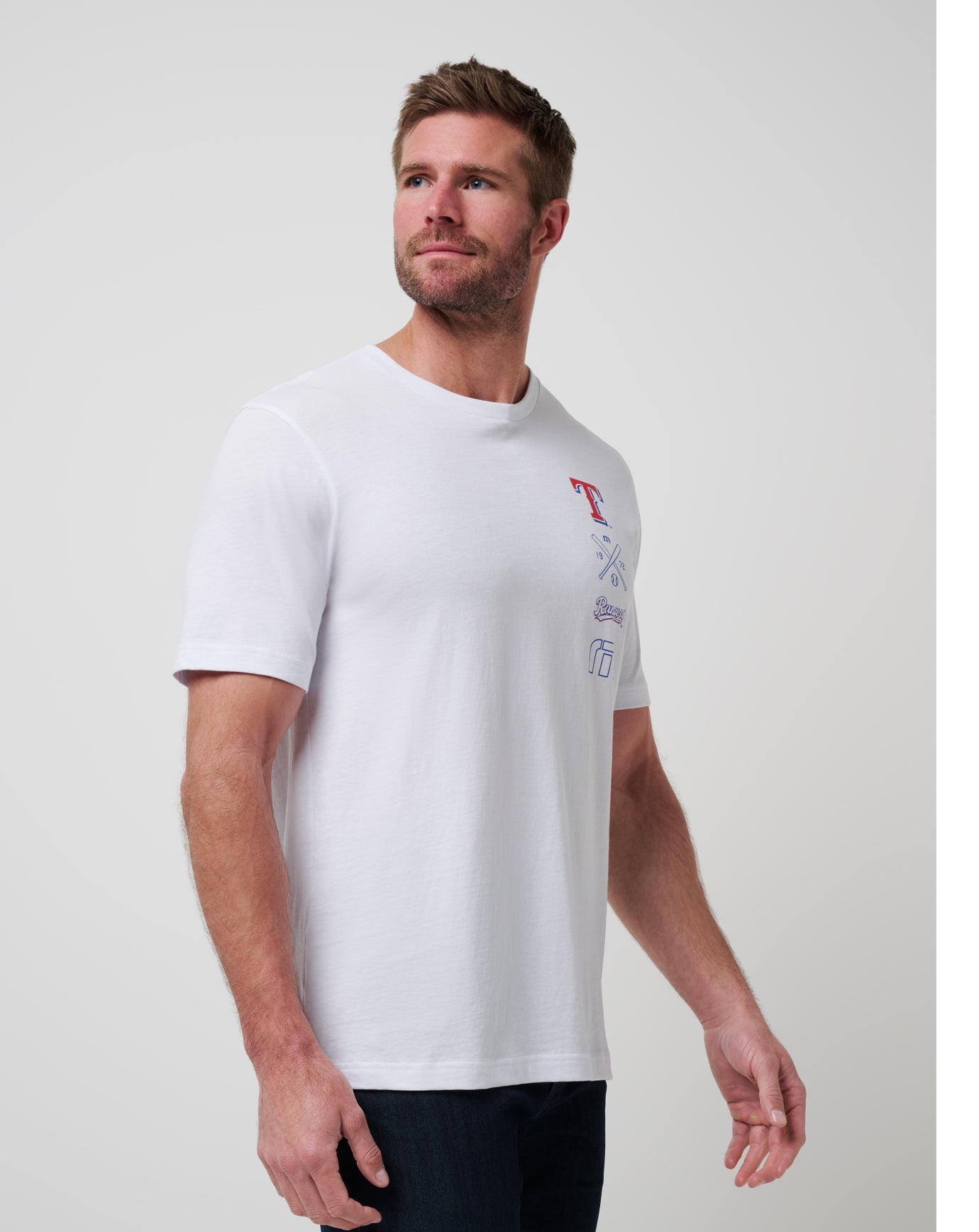 Travis Mathew For Sale Texas Rangers Sunset Slam 2.0 Tee Men|New