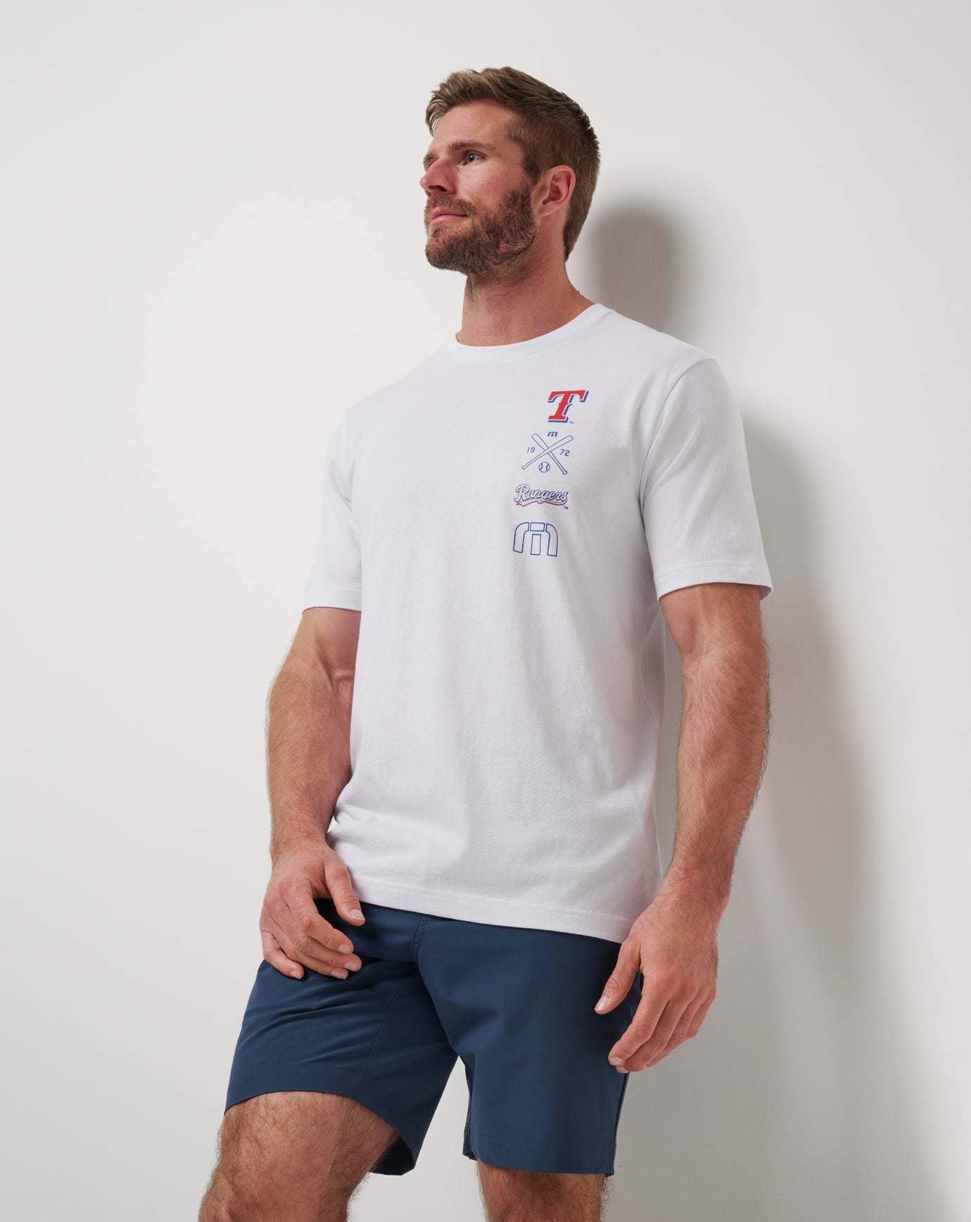 Travis Mathew For Sale Texas Rangers Sunset Slam 2.0 Tee Men|New