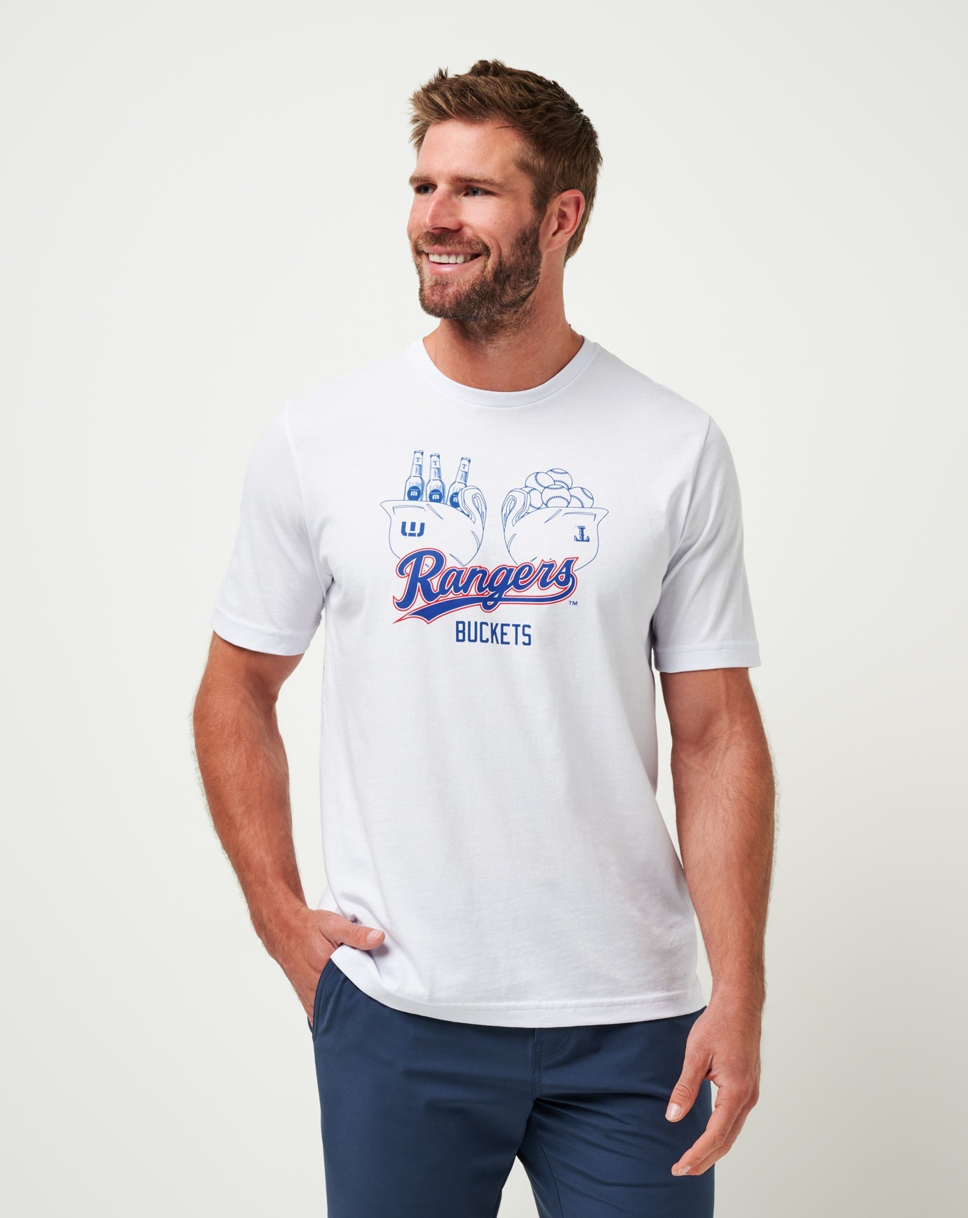 Travis Mathew Online Texas Rangers Strike One Tee Men|New