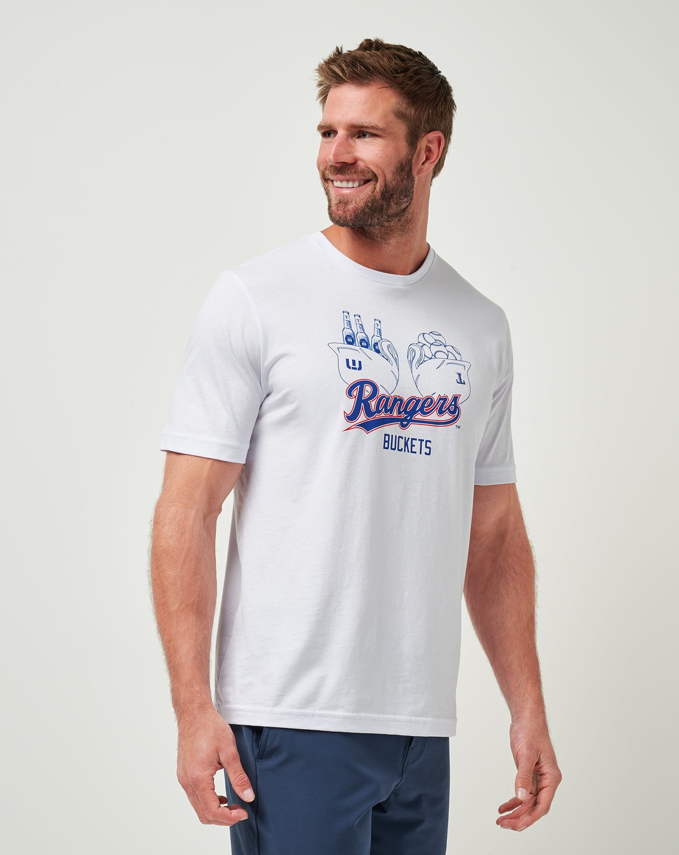 Travis Mathew Online Texas Rangers Strike One Tee Men|New