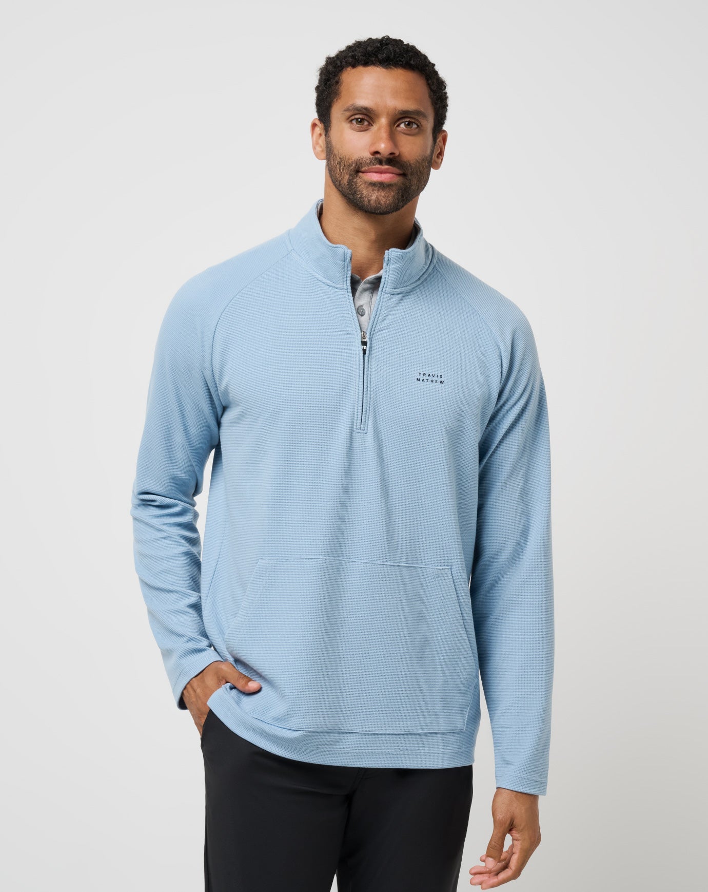 Travis Mathew US Performance Waffle Quarter Zip Men|Golf