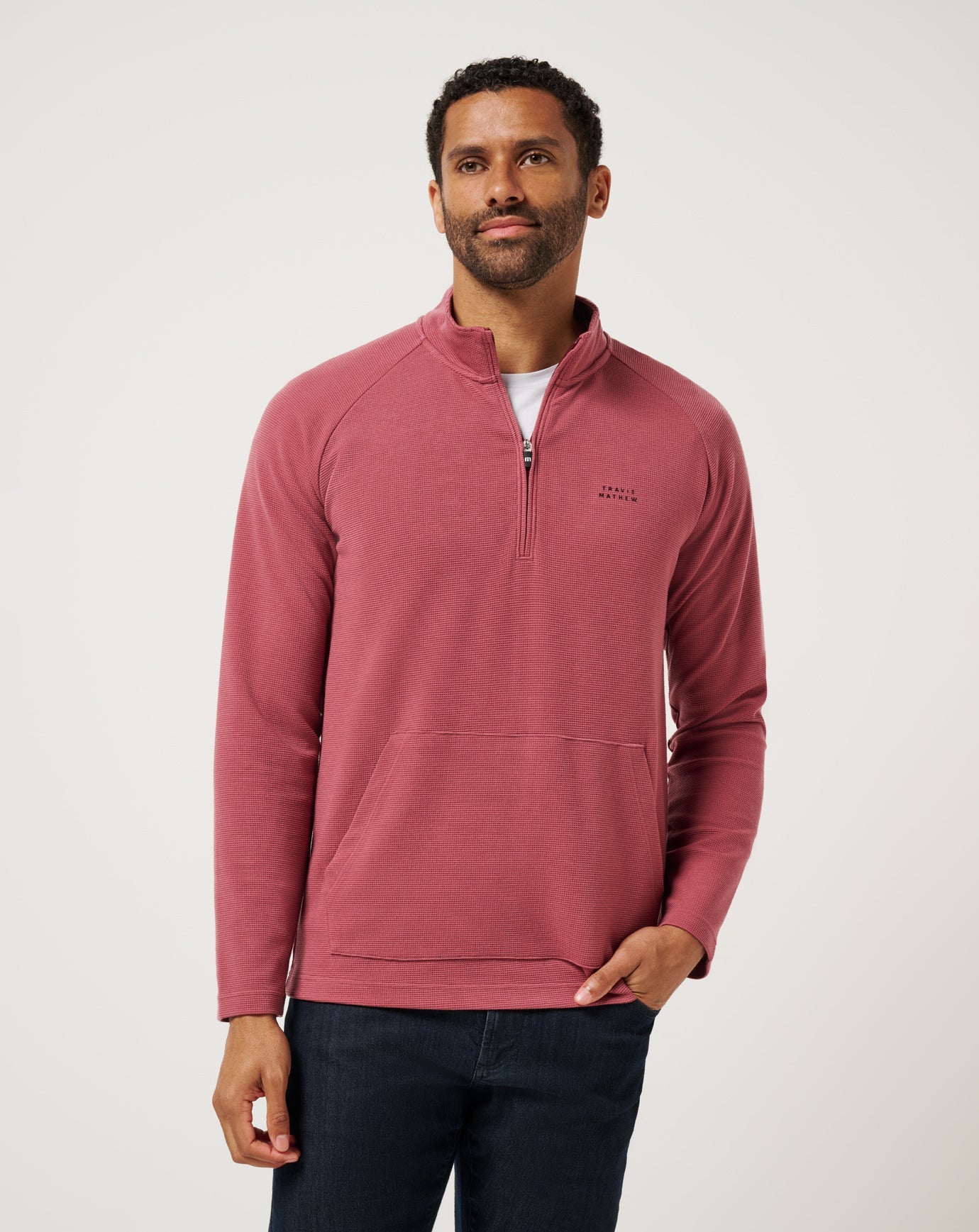 Travis Mathew For Sale Performance Waffle Quarter Zip Men|Golf