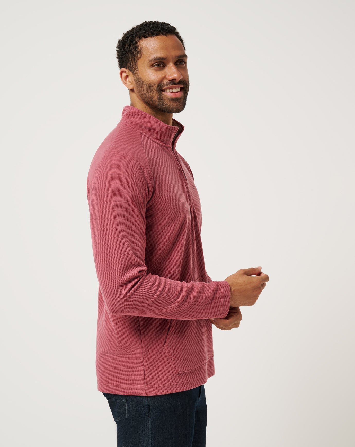 Travis Mathew For Sale Performance Waffle Quarter Zip Men|Golf