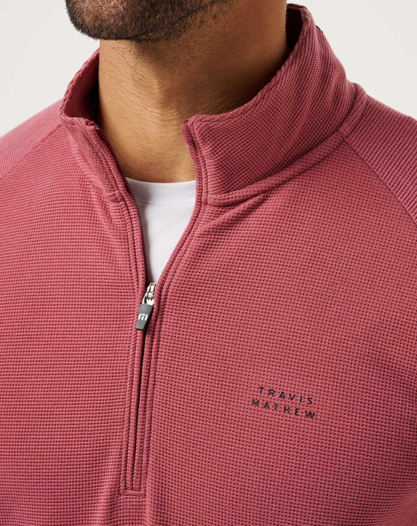 Travis Mathew For Sale Performance Waffle Quarter Zip Men|Golf
