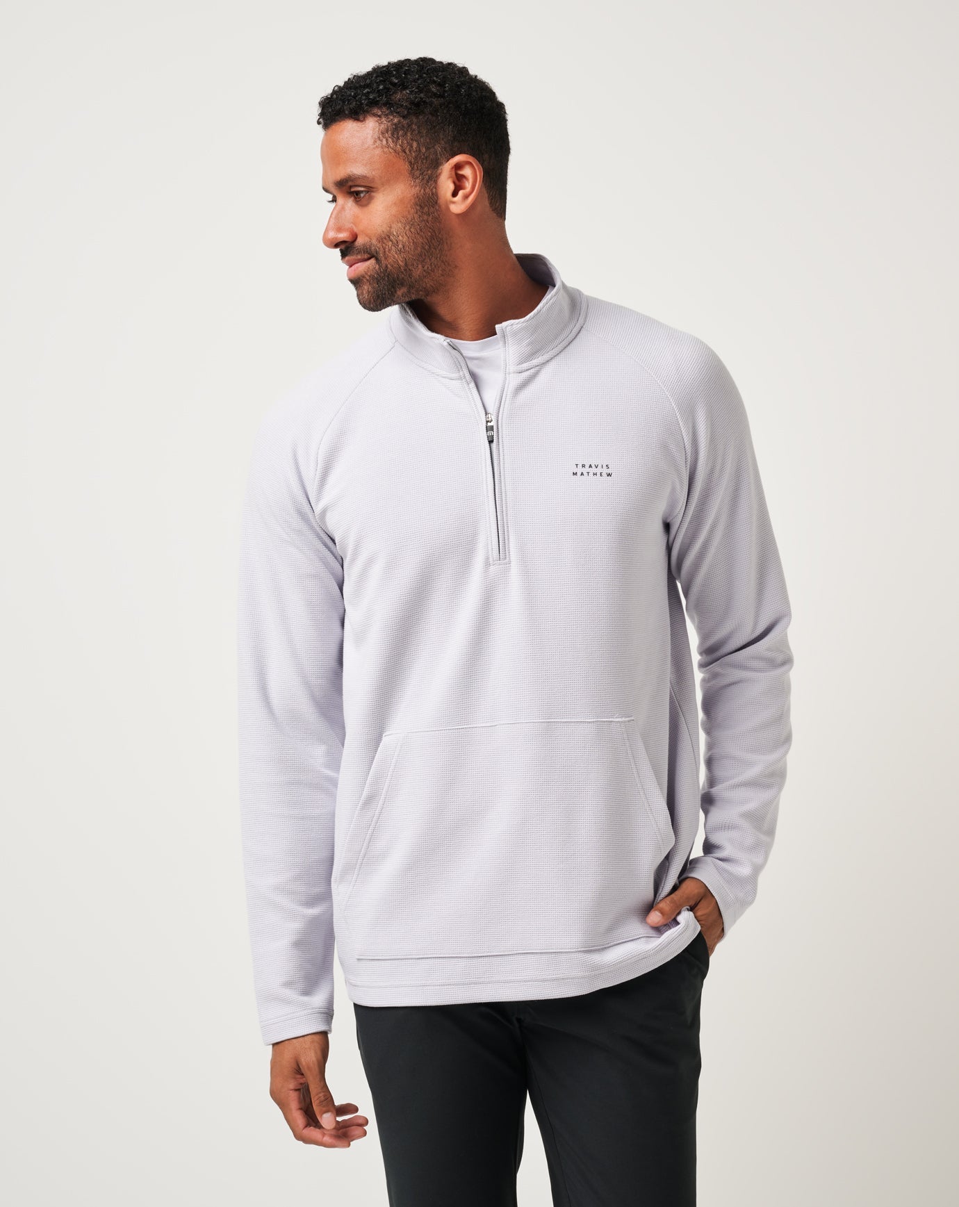 Travis Mathew Outlets Performance Waffle Quarter Zip Men|Golf