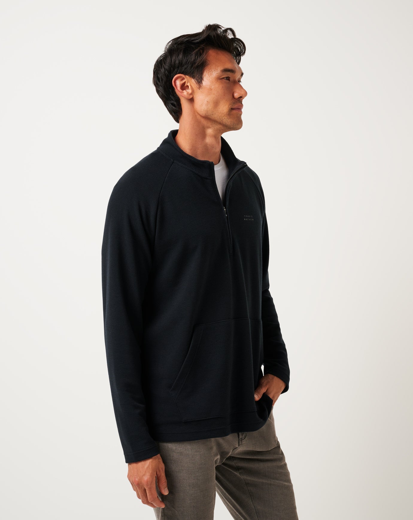 Travis Mathew Outlets Performance Waffle Quarter Zip Men|Golf