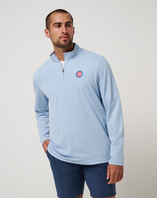 Travis Mathew Discount Chicago Cubs Time To Tailgate Quarter Zip Men|Game Day|New