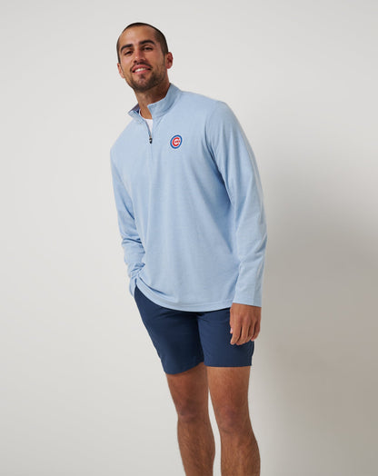 Travis Mathew Discount Chicago Cubs Time To Tailgate Quarter Zip Men|Game Day|New