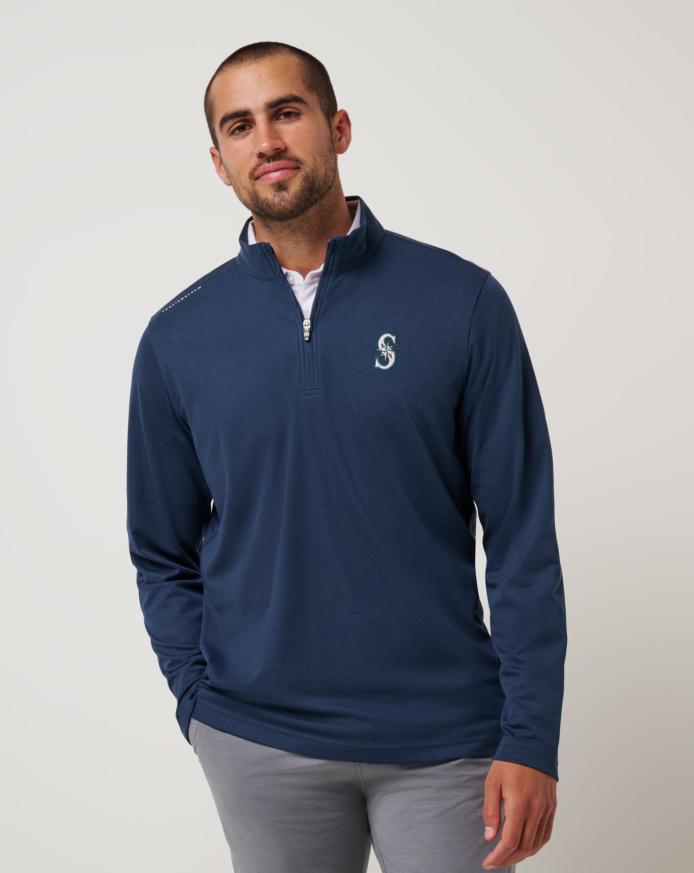 Travis Mathew Outlets Seattle Mariners Time To Tailgate Quarter Zip Men|Game Day|New