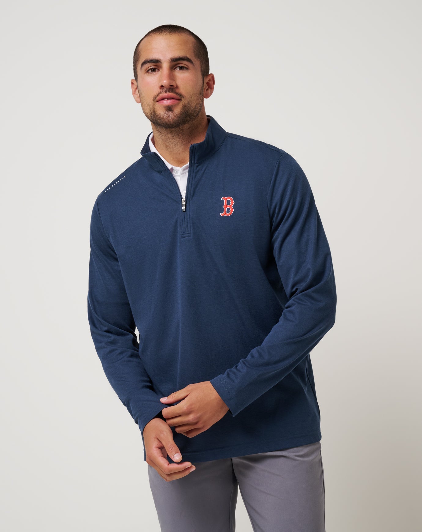 Travis Mathew For Sale Boston Red Sox Time To Tailgate Quarter Zip Men|Game Day|New