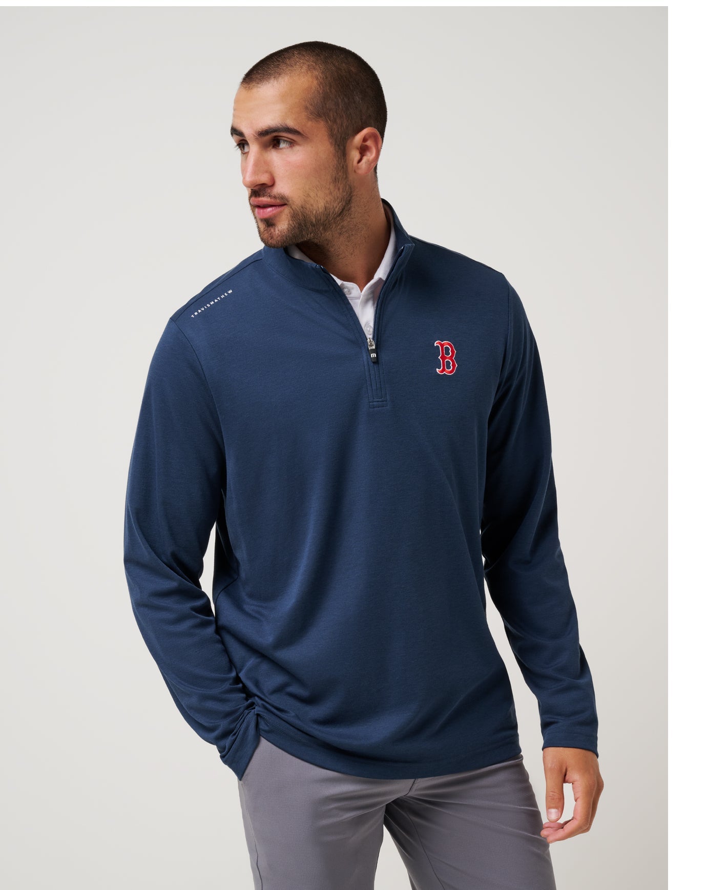 Travis Mathew For Sale Boston Red Sox Time To Tailgate Quarter Zip Men|Game Day|New