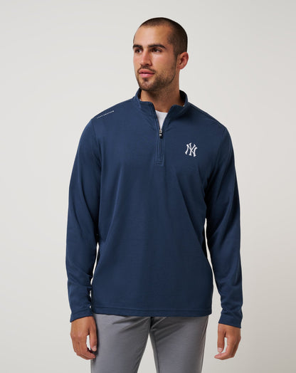 Travis Mathew US New York Yankees Time To Tailgate Quarter Zip Men|Game Day|New
