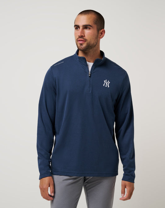 Travis Mathew US New York Yankees Time To Tailgate Quarter Zip Men|Game Day|New