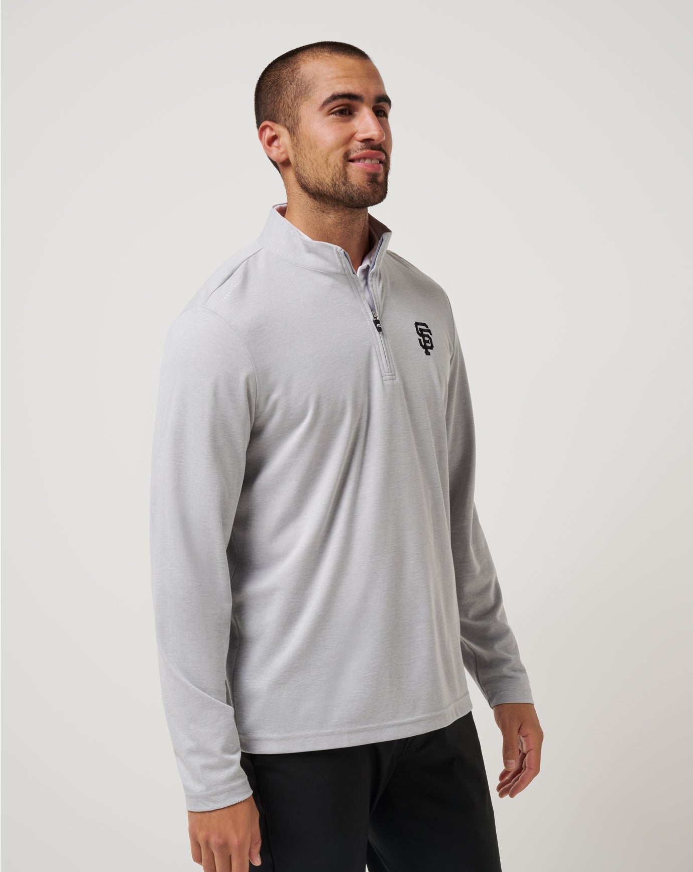 Travis Mathew Online San Francisco Giants Time To Tailgate Quarter Zip Men|New