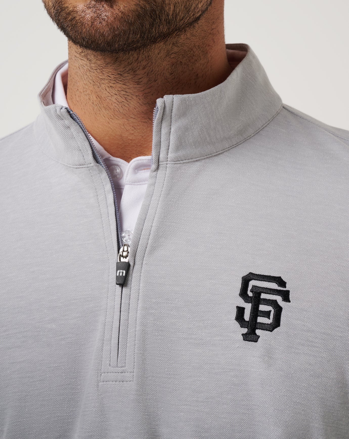 Travis Mathew Online San Francisco Giants Time To Tailgate Quarter Zip Men|New