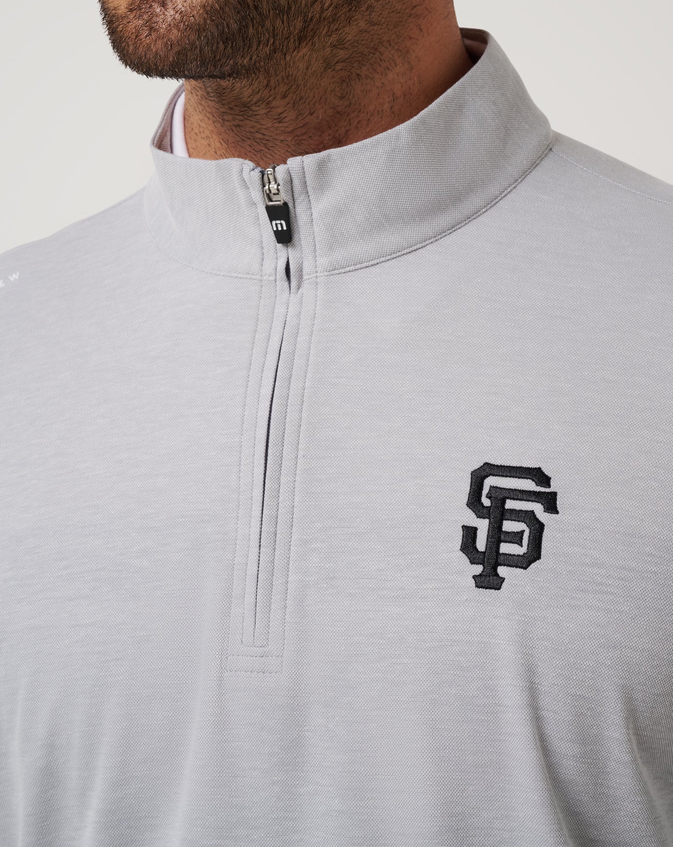 Travis Mathew Online San Francisco Giants Time To Tailgate Quarter Zip Men|New