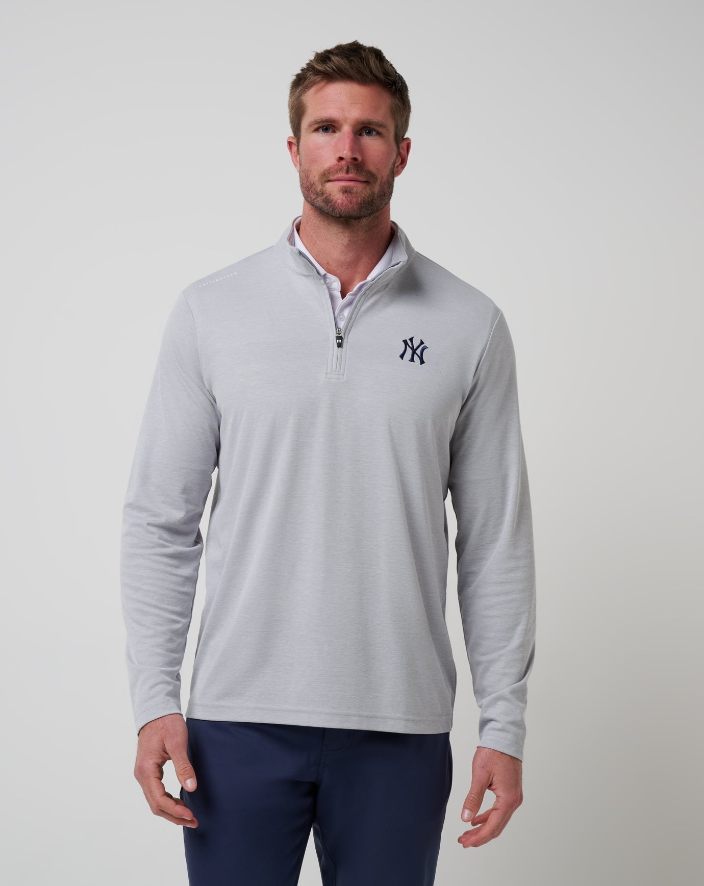 Travis Mathew Sale New York Yankees Time To Tailgate Quarter Zip Men|Game Day|New