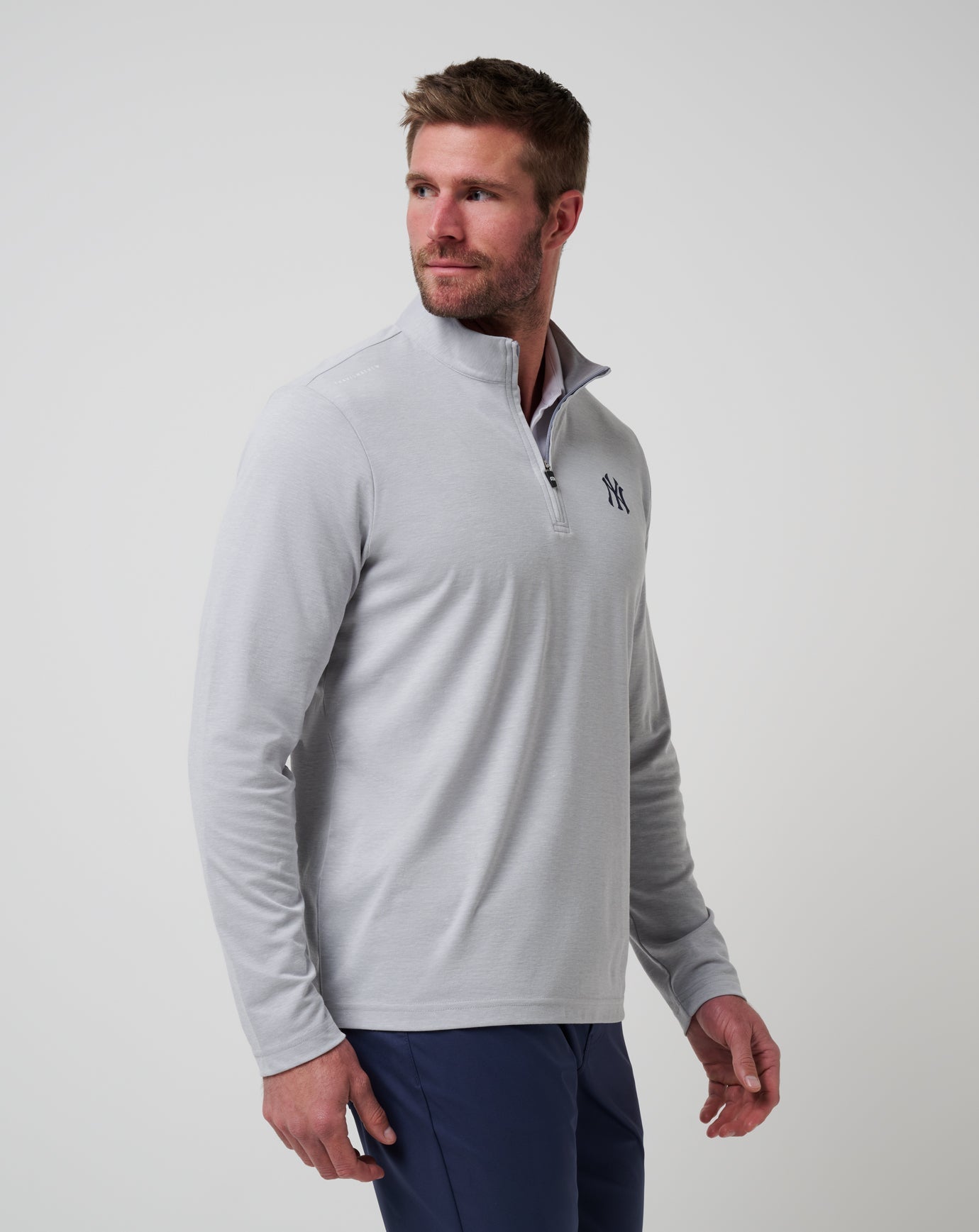 Travis Mathew Sale New York Yankees Time To Tailgate Quarter Zip Men|Game Day|New