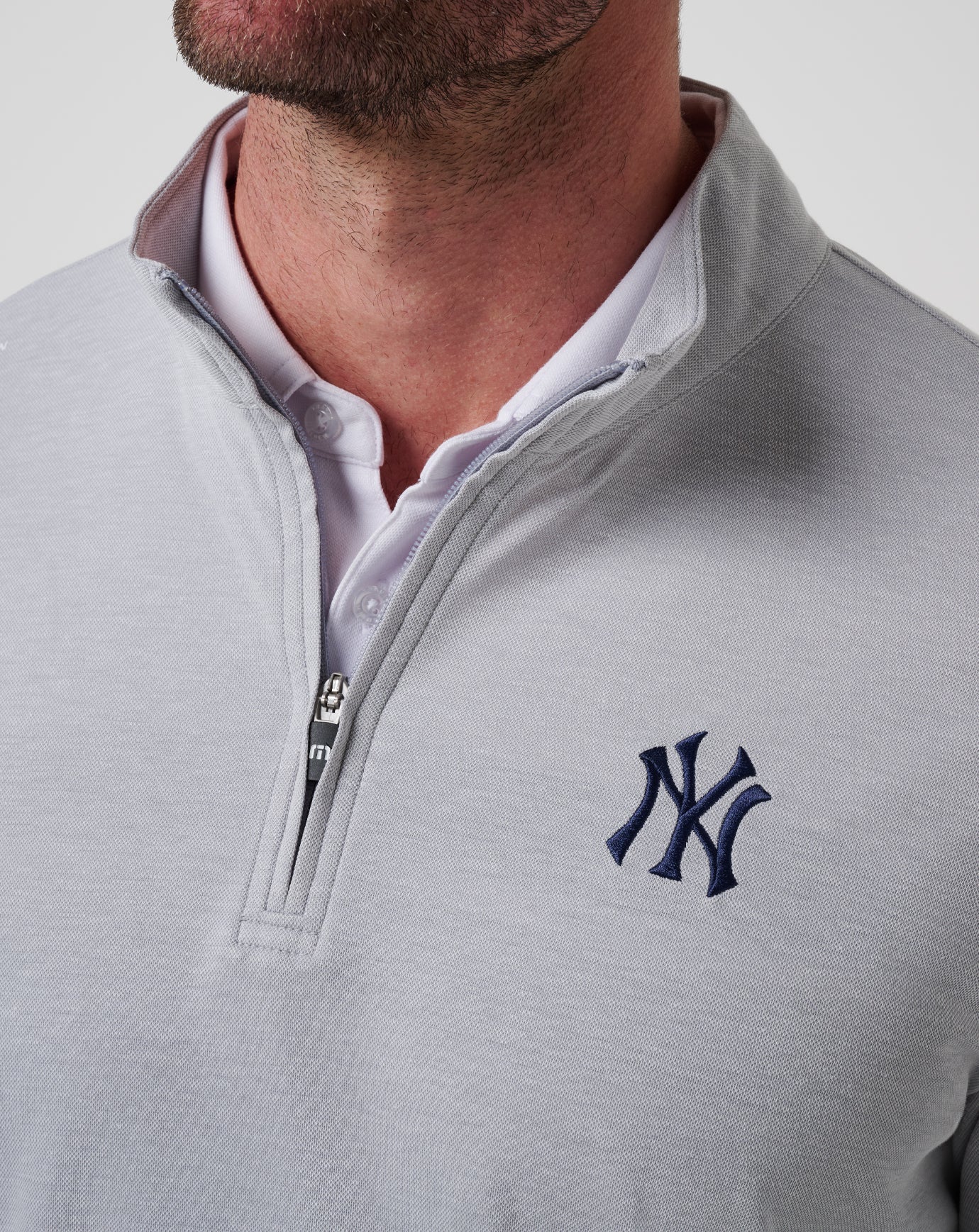 Travis Mathew Sale New York Yankees Time To Tailgate Quarter Zip Men|Game Day|New
