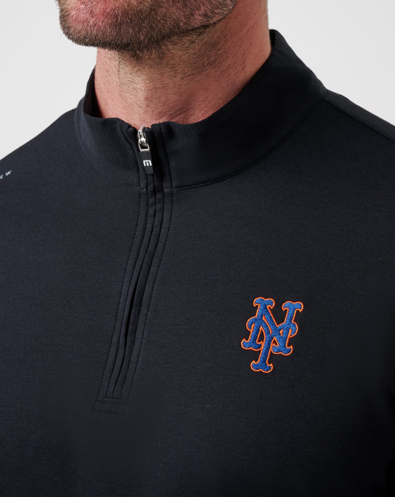 Travis Mathew Discount New York Mets Time To Tailgate Quarter Zip Men|New