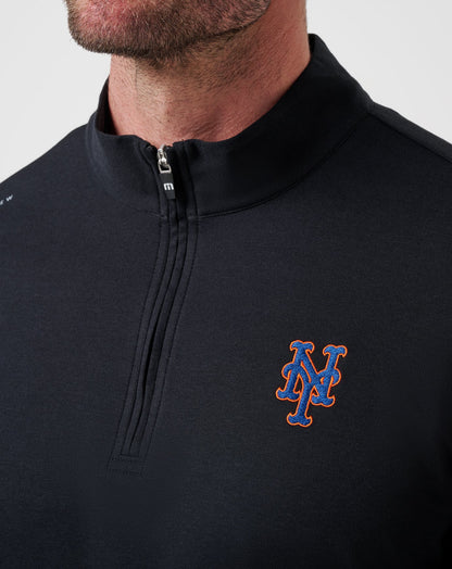Travis Mathew Discount New York Mets Time To Tailgate Quarter Zip Men|New