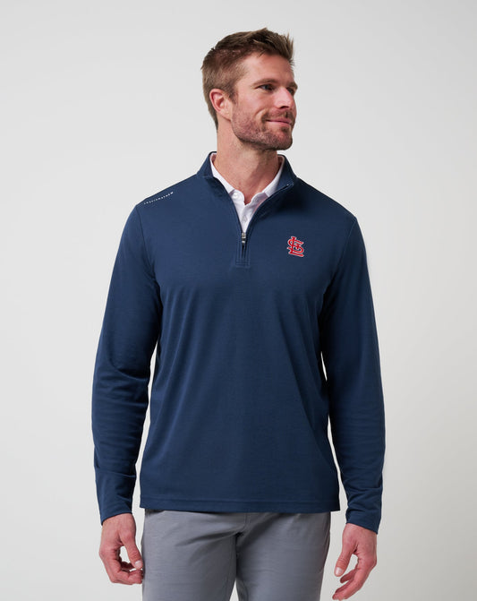 Travis Mathew Outlets St Louis Cardinals Time To Tailgate Quarter Zip Men|New