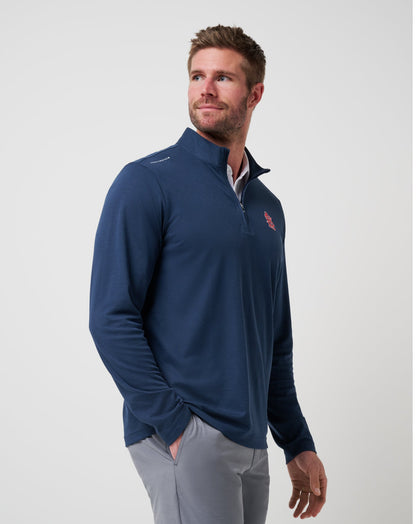 Travis Mathew Outlets St Louis Cardinals Time To Tailgate Quarter Zip Men|New
