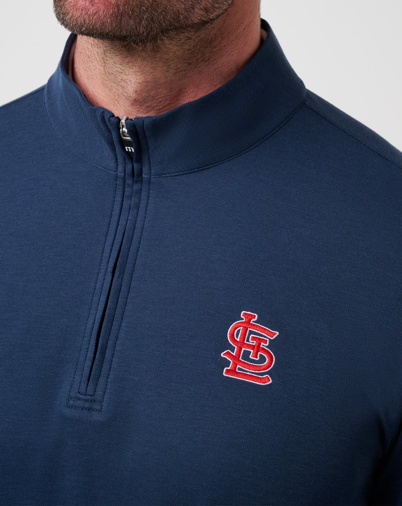 Travis Mathew Outlets St Louis Cardinals Time To Tailgate Quarter Zip Men|New