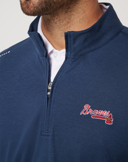 Travis Mathew For Sale Atlanta Braves Time To Tailgate Quarter Zip Men|New