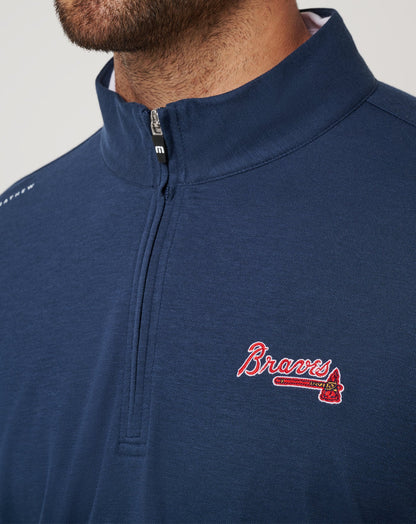 Travis Mathew For Sale Atlanta Braves Time To Tailgate Quarter Zip Men|New