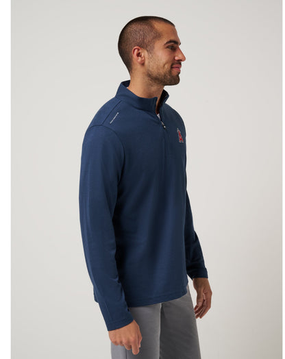 Travis Mathew Online Los Angeles Angels Time To Tailgate Quarter Zip Men|New