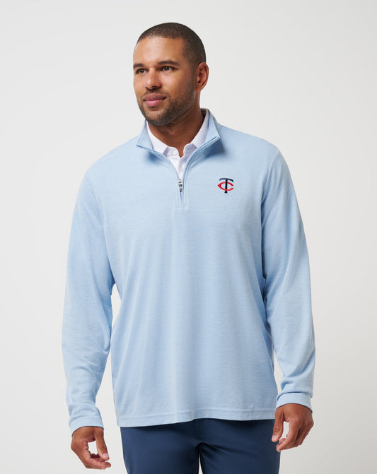 Travis Mathew Sale Minnesota Twins Time To Tailgate Quarter Zip Men|New