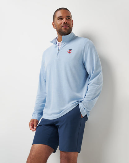 Travis Mathew Sale Minnesota Twins Time To Tailgate Quarter Zip Men|New