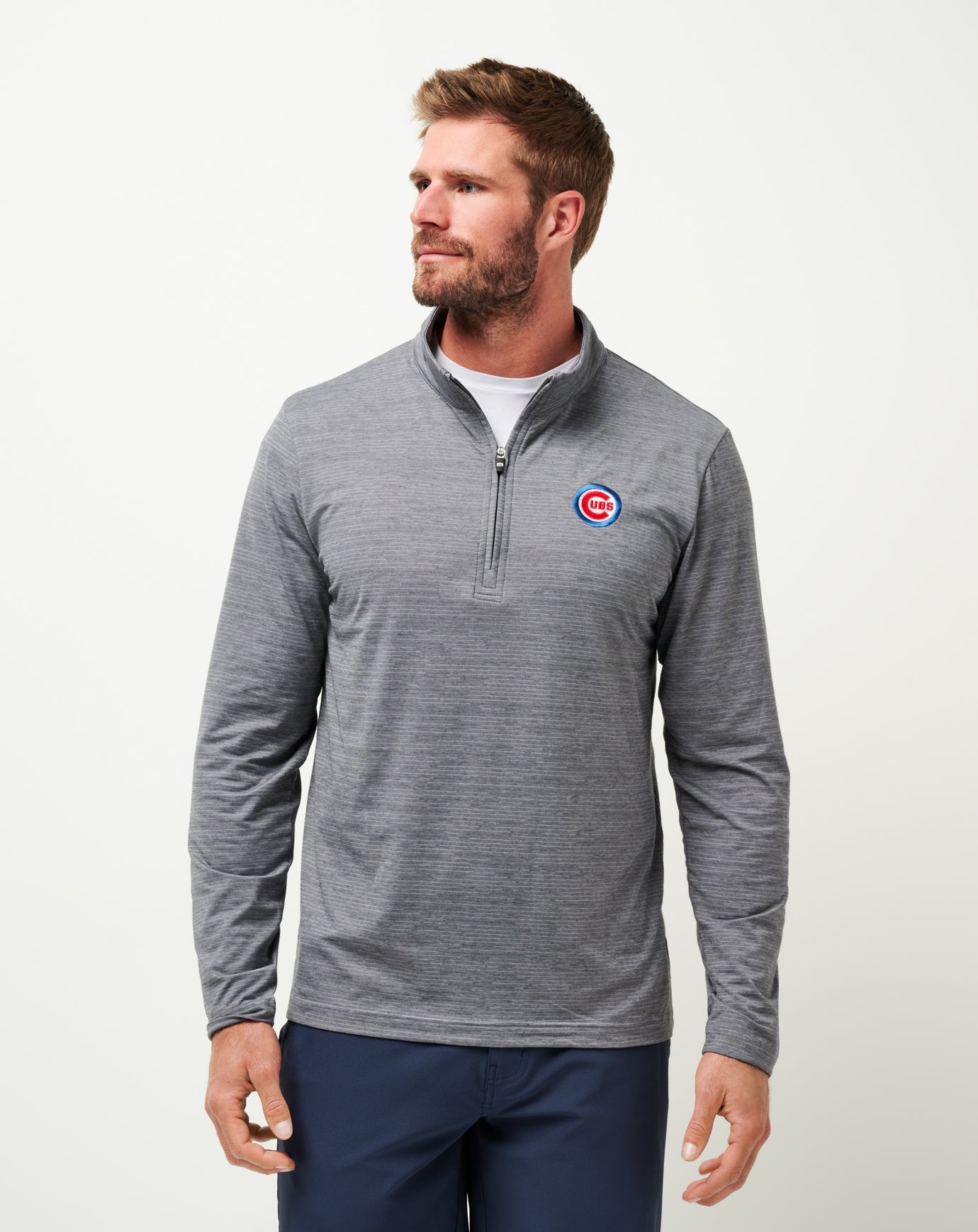 Travis Mathew Discount Chicago Cubs The Heater Quarter Zip Men|Game Day|New