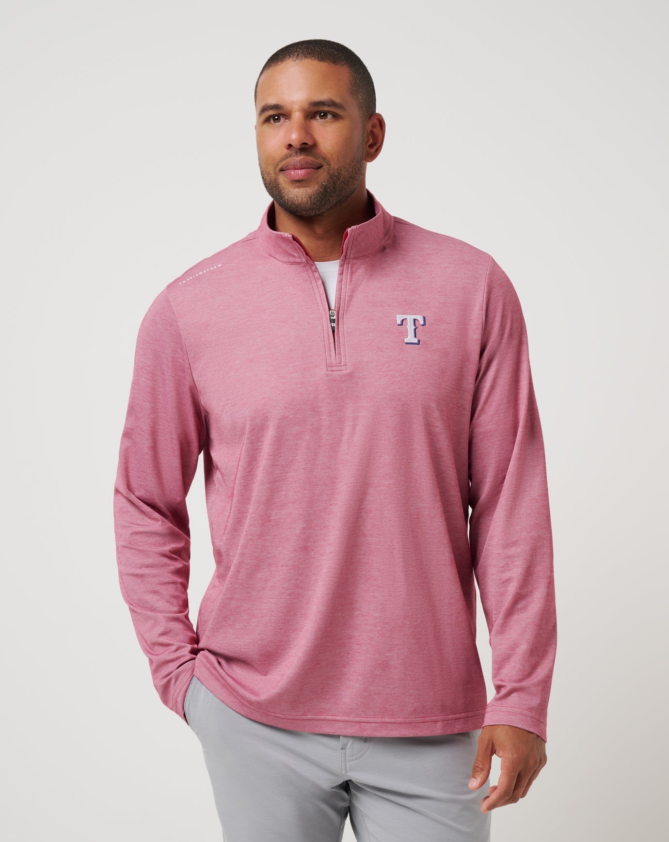 Travis Mathew For Sale Texas Rangers Time To Tailgate Quarter Zip Men|New